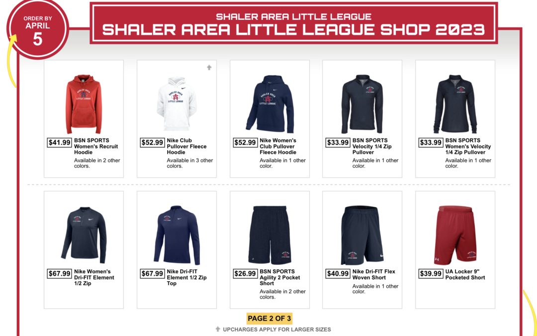 SALL Team Shop Now Open!